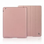 Jison Case Premium Leather кожаный чехол для iPad 2\3\4 (розовый)