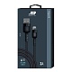 Дата-кабель BoraSCO Silicone USB – Lightning, 3А, 1м (черный)