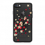 Чехол для Apple iPhone 7 Swarovski Kingxbar Sakura Черный