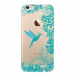 Чехол и защитная пленка для Apple iPhone 6 Deppa Art Case Jungle колибри