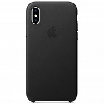Чехол для iPhone X Apple Leather Case MQTD2ZM/A (черный)