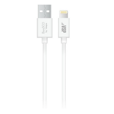 Дата-кабель BoraSCO Silicone USB – Lightning, 1м (белый)
