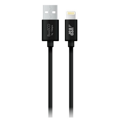 Дата-кабель BoraSCO Silicone USB – Lightning, 2А, 1м (черный)