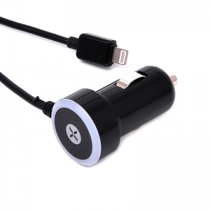 Автомобильное зарядное устройство  dexim DCA288 для iPod, iPhone, iPad с разъемом Lightning черный