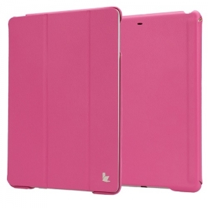 Чехол JisonCase Executive Smart Cover для Apple iPad Air 2\Air  малиновый 