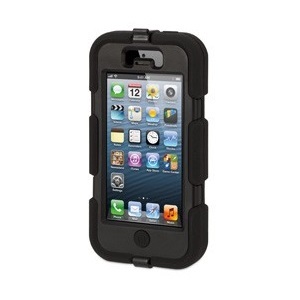 Спортивный, ударопрочный чехол для iPhone 5s, 5 - Griffin Survivor black (черный)