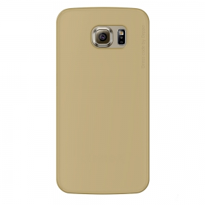 Чехол и защитная пленка для Samsung Galaxy S6 Deppa Sky Case 0.4 mm золотой