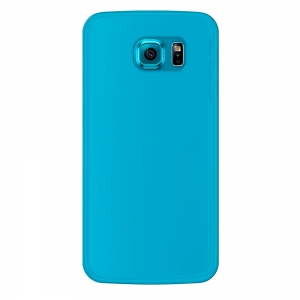Чехол и защитная пленка для Samsung Galaxy S6 Deppa Sky Case 0.4 mm голубой