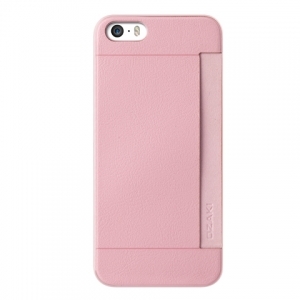 Пластиковый чехол для iPhone 5/5S с дополнительным отделением Ozaki 0.3 + Pocket розовый																	