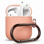 Силиконовый чехол для Apple AirPods Elago Hang case (персиковый)