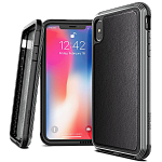 Противоударный чехол для iPhone XS Max X-Doria Defense Lux Black leather 