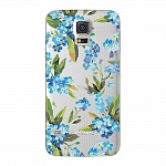 Чехол и защитная пленка для Samsung Galaxy S5 Deppa Art Case Flowers незабудки Чехол и защитная пленка для Samsung Galaxy S5 Deppa Art Case Flowers незабудки