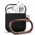 Силиконовый чехол для Apple AirPods Elago Hang case (черный)