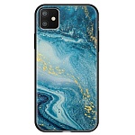 Чехол Deppa Glass Case для Apple iPhone 11 (голубой агат)