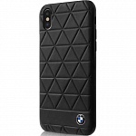 Чехол BMW Signature Embossed hexagon Hard Leather для Apple iPhone X\XS (черный)