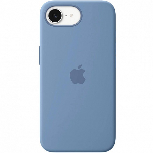 Чехол iPhone 16e Silicone Case Magsafe (синий)