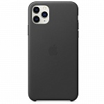 Кожаный чехол Apple Leather Case для Apple iPhone 11 Pro Max Black (MX0E2ZM/A)
