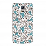 Чехол и защитная пленка для Samsung Galaxy S5 Deppa Art Case Pastel белые цветы