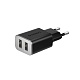 Сетевое зарядное устройство Deppa 2 USB 3.4А (черный)