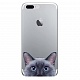Силиконовый чехол Olle для Apple iPhone 7 Plus (Котик)