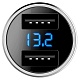 Автомобильное зарядное устройство Rock H2 Car Charger with display 2 USB 3.4A (silver)