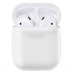 Силиконовый чехол для Apple AirPods Silicone Case (белый)