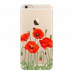 Чехол и защитная пленка для Apple iPhone 6 Plus Deppa Art Case Flowers маки