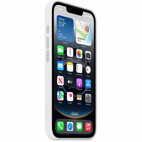 Чехол iPhone 16e Silicone Case Magsafe (белый)