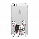 Силиконовый чехол Olle для iPhone 5/5S/SE (Собака)