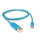 Кабель передачи данных Rock Lightning to USB MFI 1,2 м для iPhone 5\6, iPad mini, iPad Air, iPad 4 (голубой)