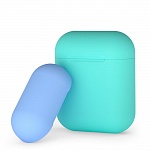 Чехол Deppa для AirPods двухцветный (мятный/голубой)