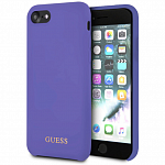 Чехол Guess для Apple iPhone 7/8 Silicone collection Gold Logo (фиолетовый)