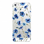 Чехол и защитная пленка для Apple iPhone 5/5S Deppa Art Case Flowers васильки
