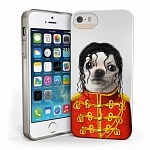 Чехол силиконовый для iPhone 5S/5 Pets Rock Premium Gel Shell Michael Jackson