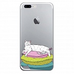 Силиконовый чехол Olle для Apple iPhone 7 Plus (Кошка)