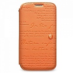 Чехол Zenus Lettering Diary Collection для Samsung Galaxy S4 оранжевый