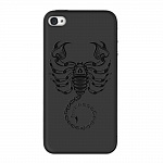 Чехол и защитная пленка для Apple iPhone 4/4S Deppa Art Case Black скорпион