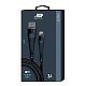 Дата-кабель BoraSCO Fishbone USB – Lightning, 3А, 1м (черный)