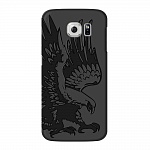 Чехол и защитная пленка для Samsung Galaxy S6 Deppa Art Case Black орел
