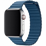 Ремешок кожаный Devia eather Magnet Band для Apple Watch 42mm\44mm (синий)