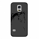 Чехол и защитная пленка для Samsung Galaxy S5 mini Deppa Art Case Black медведь