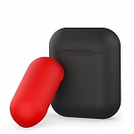 Чехол Deppa для AirPods двухцветный (черный/красный)