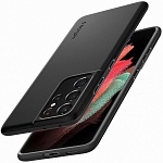 Чехол Spigen Thin Fit для Samsung Galaxy S21 Ultra (черный)