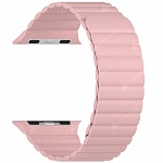 Кожаный ремешок Lyambda Pollux для Apple Watch 38mm\40mm\41mm (розовый)