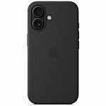 Чехол iPhone 16 Plus Silicone Case Magsafe (черный)