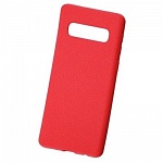 Силиконовый чехол NewLevel Fluff TPU Hard для Samsung Galaxy S10 (красный)