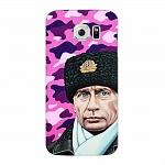 Чехол и защитная пленка для Samsung Galaxy S6 Deppa Art Case Person Путин шапка