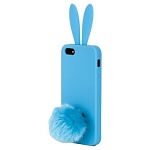 Чехол силиконовый Rabito для iPhone 5 голубой