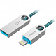 Кабель передачи данных Rock Lightning to USB Cobblestone Charge & Sync 1м light malachite green
