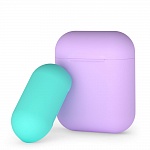 Чехол Deppa для AirPods двухцветный  (лавандовый/мятный)